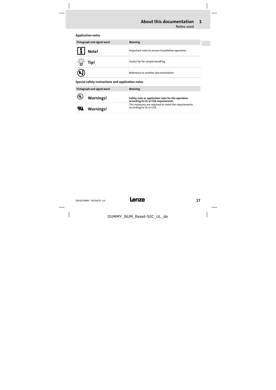Lenze E82ZWBRE User Manual | Page 27 / 64