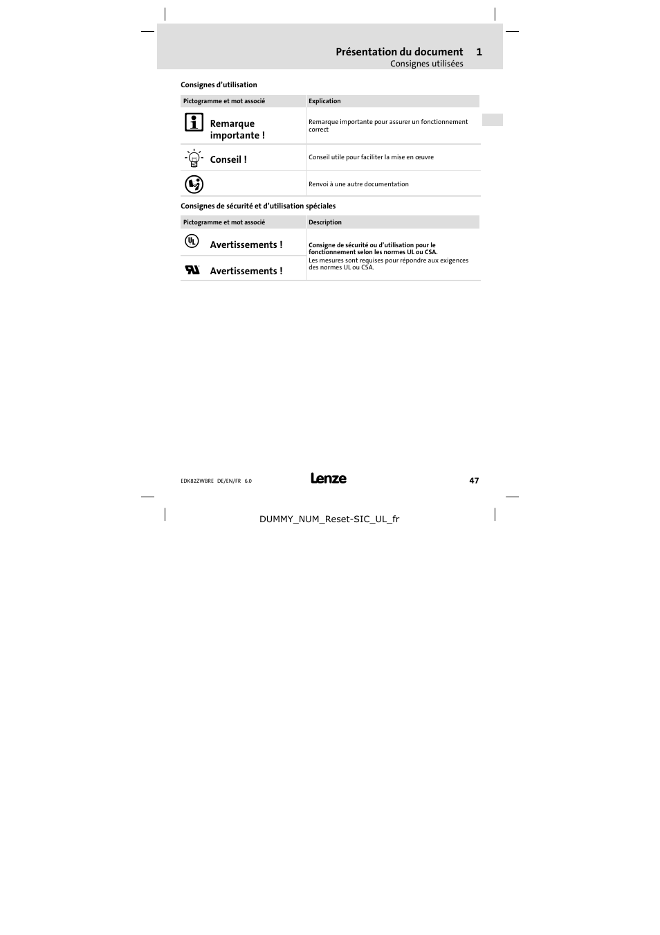 Lenze E82ZWBRE User Manual | Page 47 / 64
