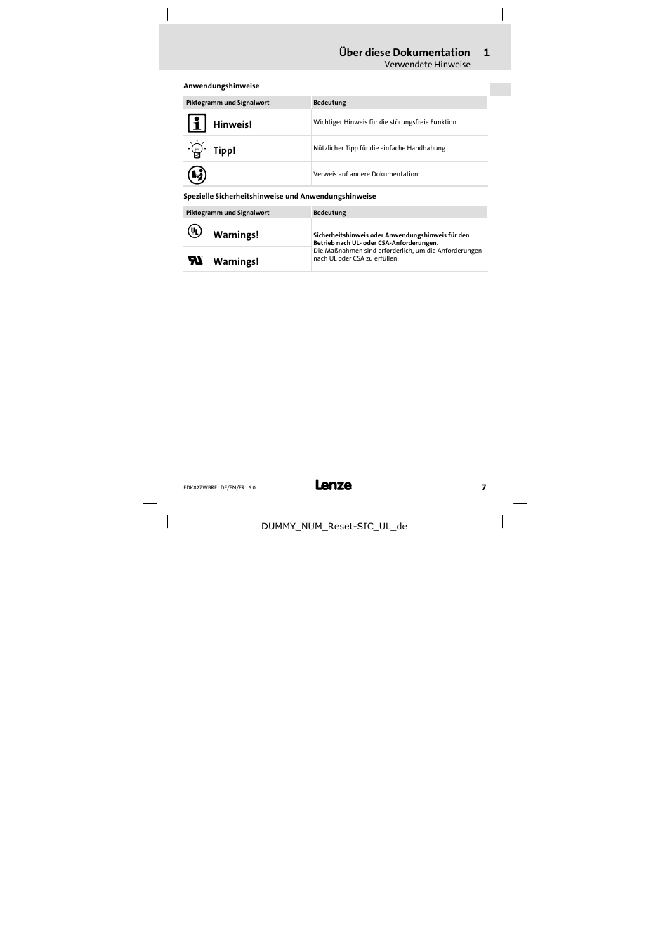 Lenze E82ZWBRE User Manual | Page 7 / 64