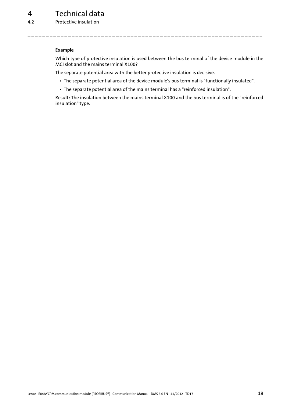 4technical data | Lenze E84AYCPM User Manual | Page 18 / 115