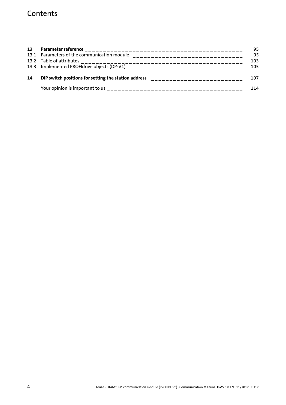 Lenze E84AYCPM User Manual | Page 4 / 115