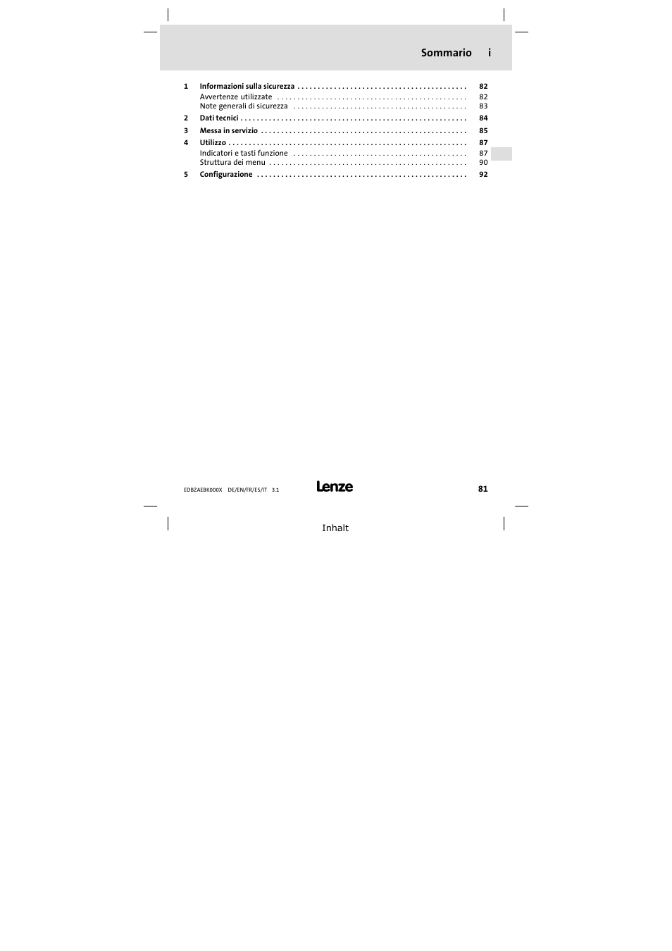 Lenze EZAEBK2001 User Manual | Page 81 / 94