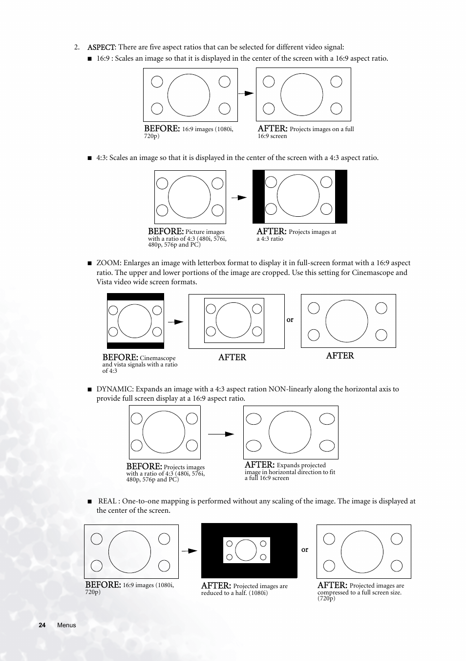 Before, After, After before | BenQ PE6800 User Manual | Page 24 / 33