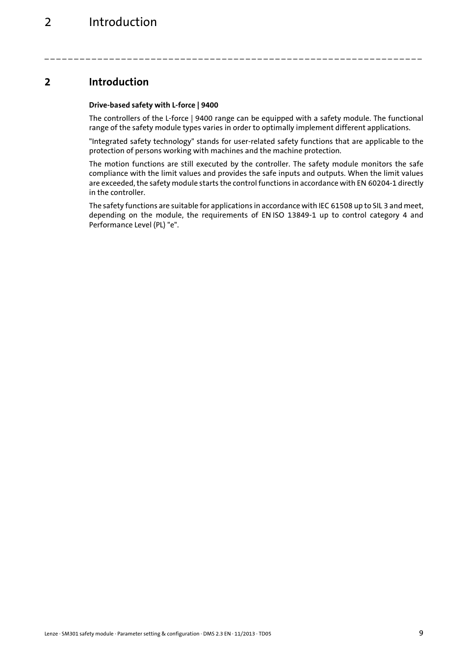 2 introduction, Introduction, 2introduction | Lenze E94AYAE SM301 User Manual | Page 9 / 134
