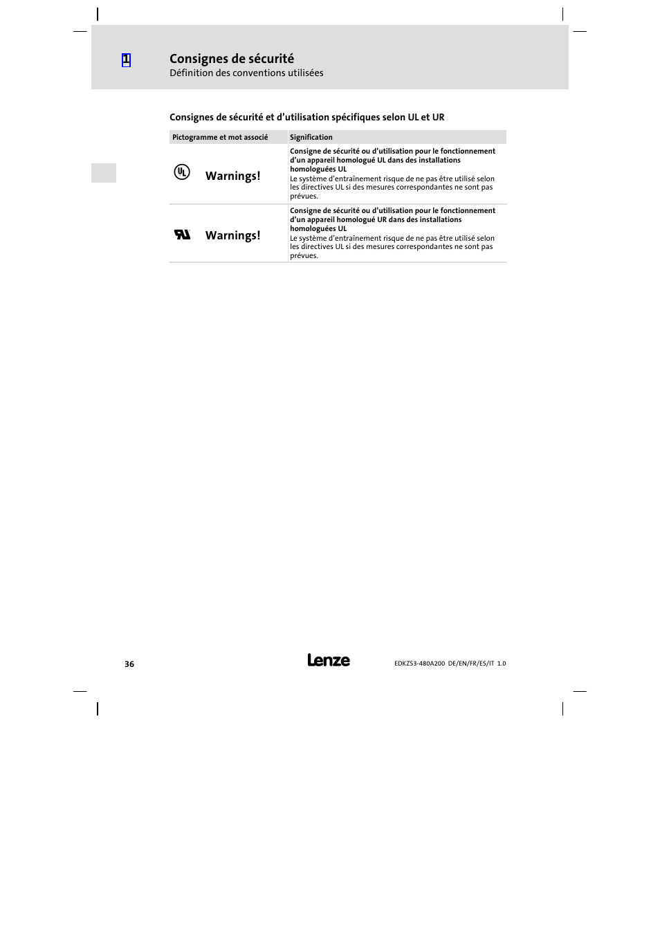 Lenze EZS3-xxxA200 Sinusoidal filter 180-480A User Manual | Page 36 / 74