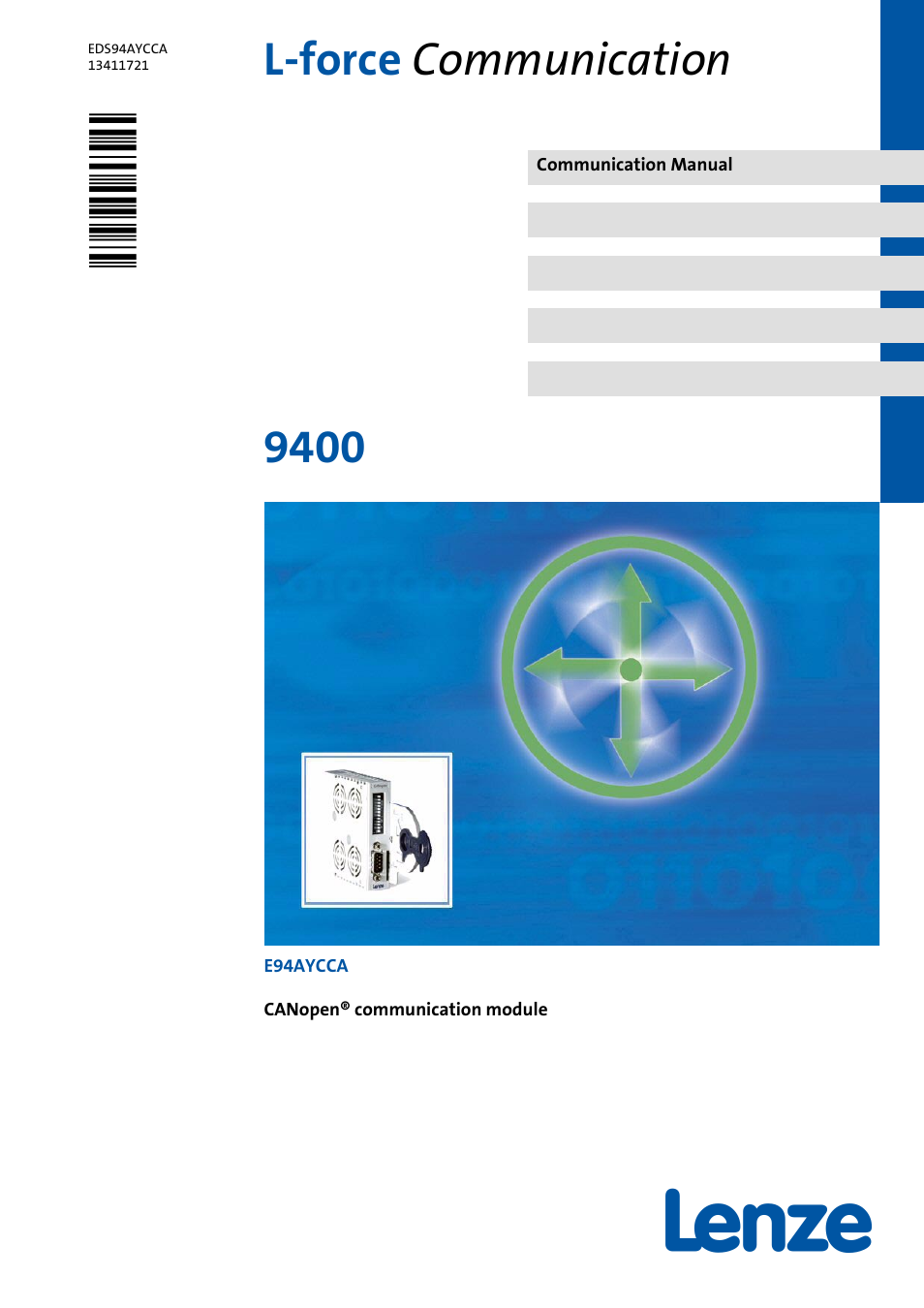Lenze E94AYCCA User Manual | 188 pages