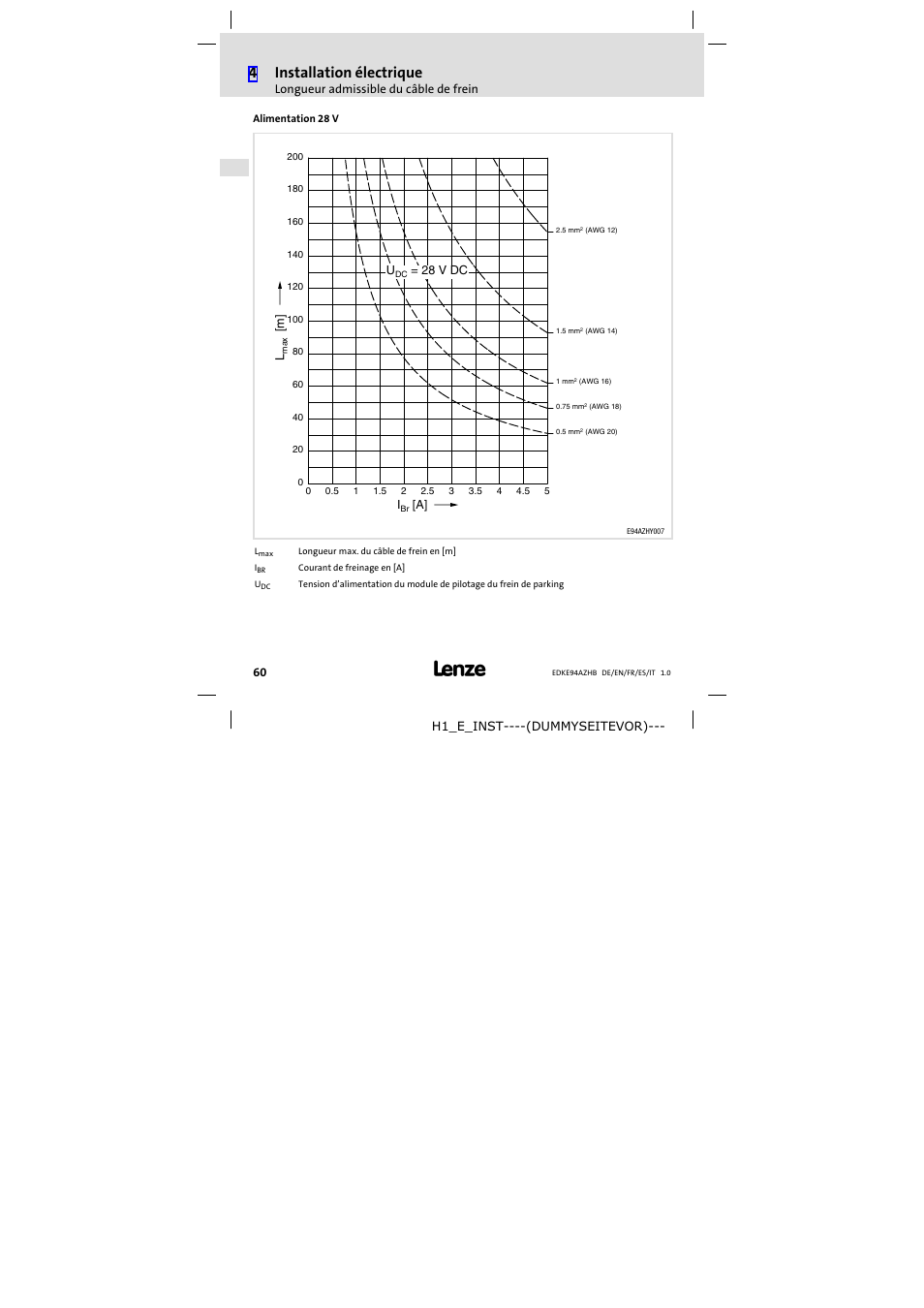 4installation électrique | Lenze E94AZHB0101 User Manual | Page 60 / 104