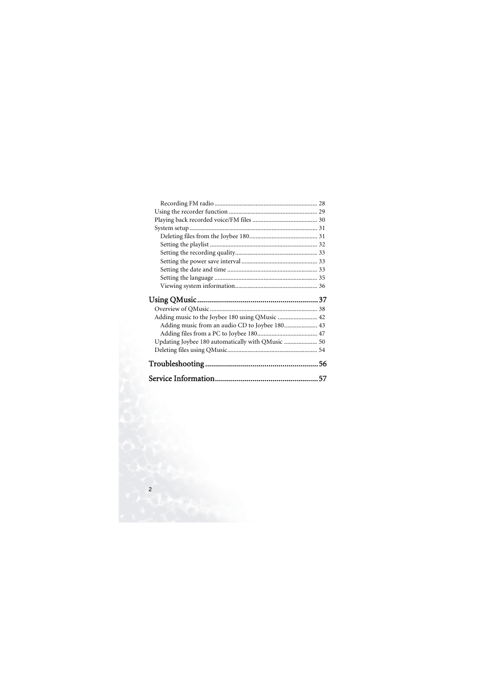 BenQ Joybee 180 User Manual | Page 6 / 64