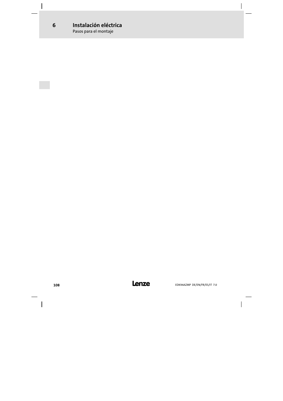 Lenze E94AZMP User Manual | Page 108 / 136