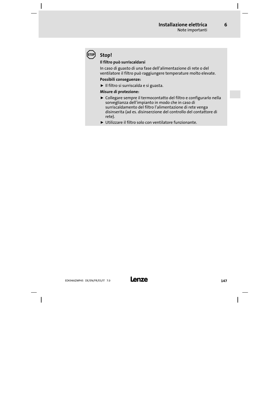 Lenze E94AZMP User Manual | Page 147 / 156