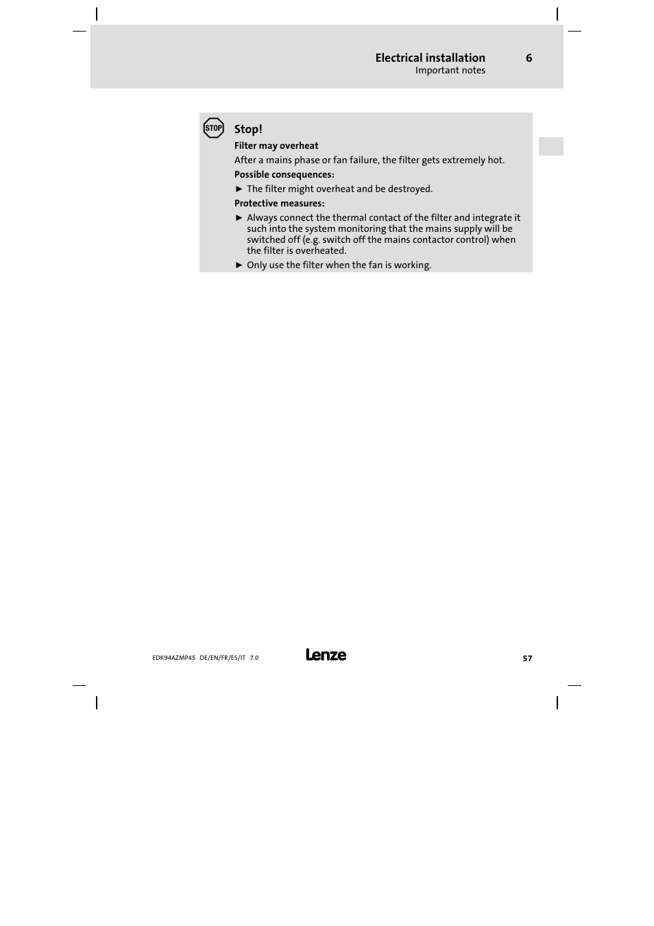 Lenze E94AZMP User Manual | Page 57 / 156