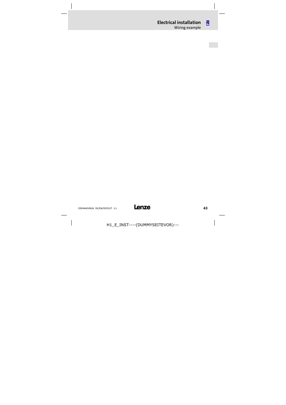 Lenze E94AZHN0026 User Manual | Page 43 / 104