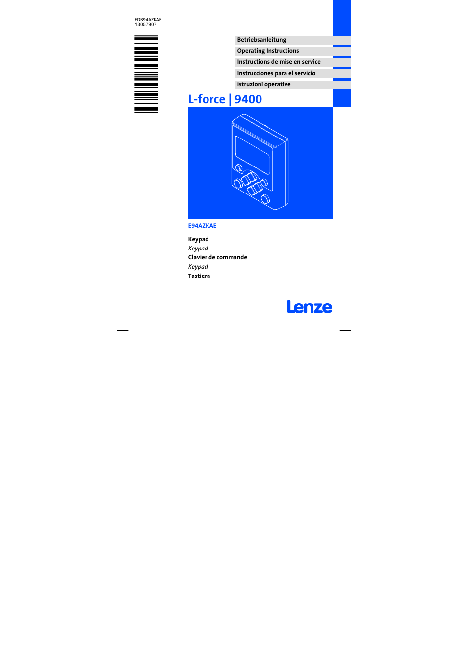 Lenze E94AZKAE User Manual | 84 pages