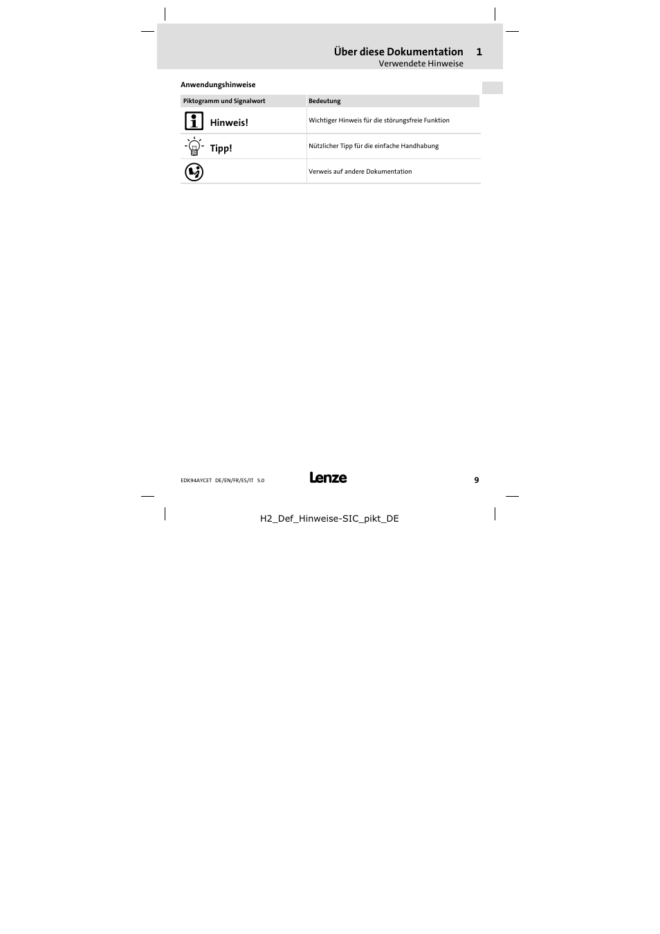 Lenze E94AYCET User Manual | Page 9 / 103