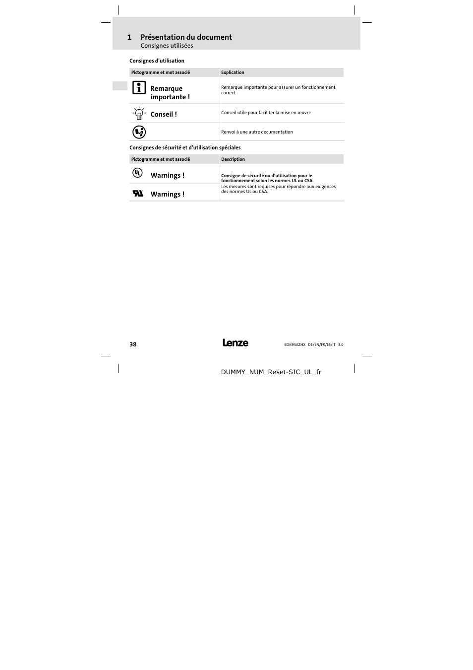 Lenze E94AZHX0051 User Manual | Page 38 / 88