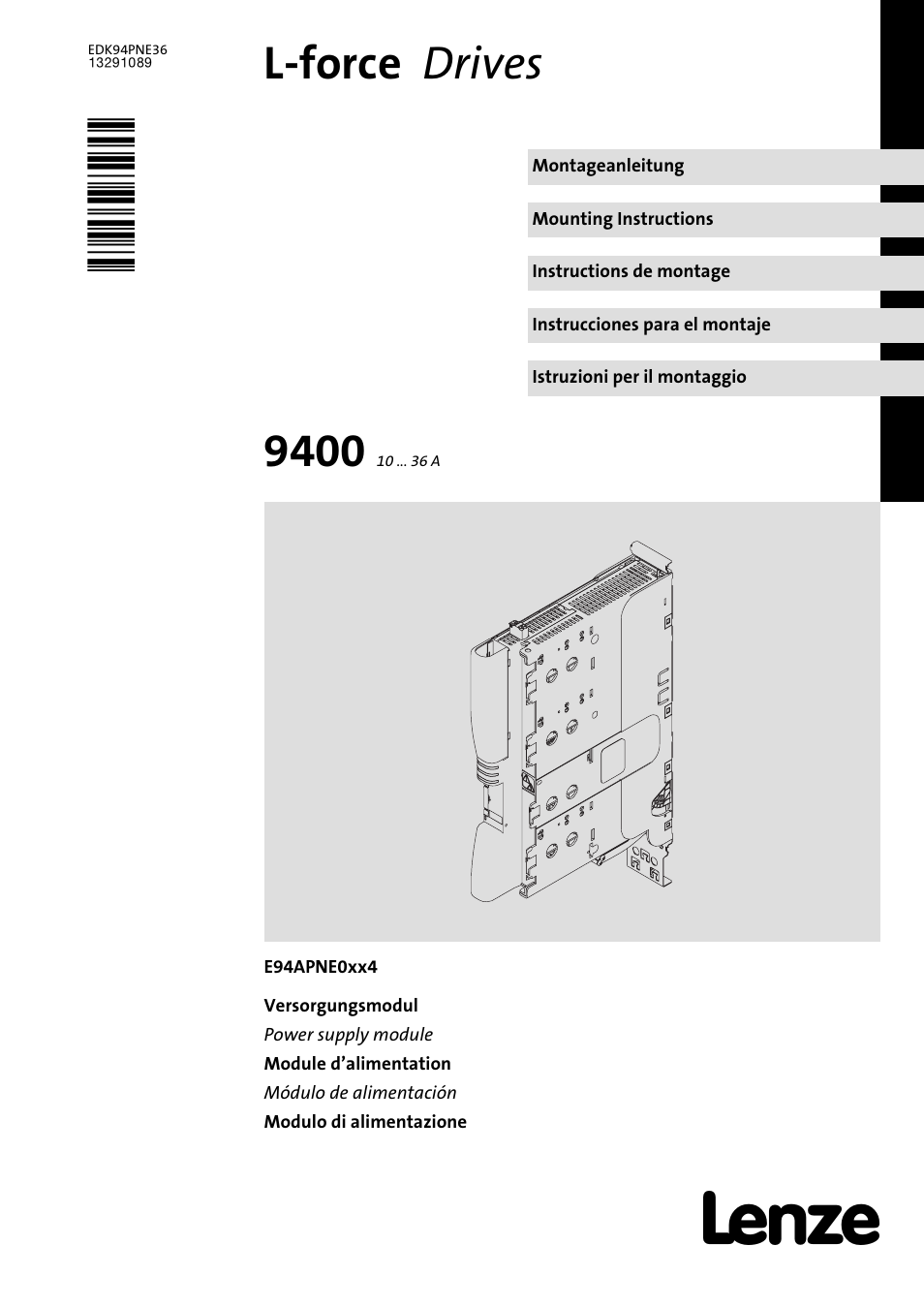 Lenze E94APNE User Manual | 114 pages