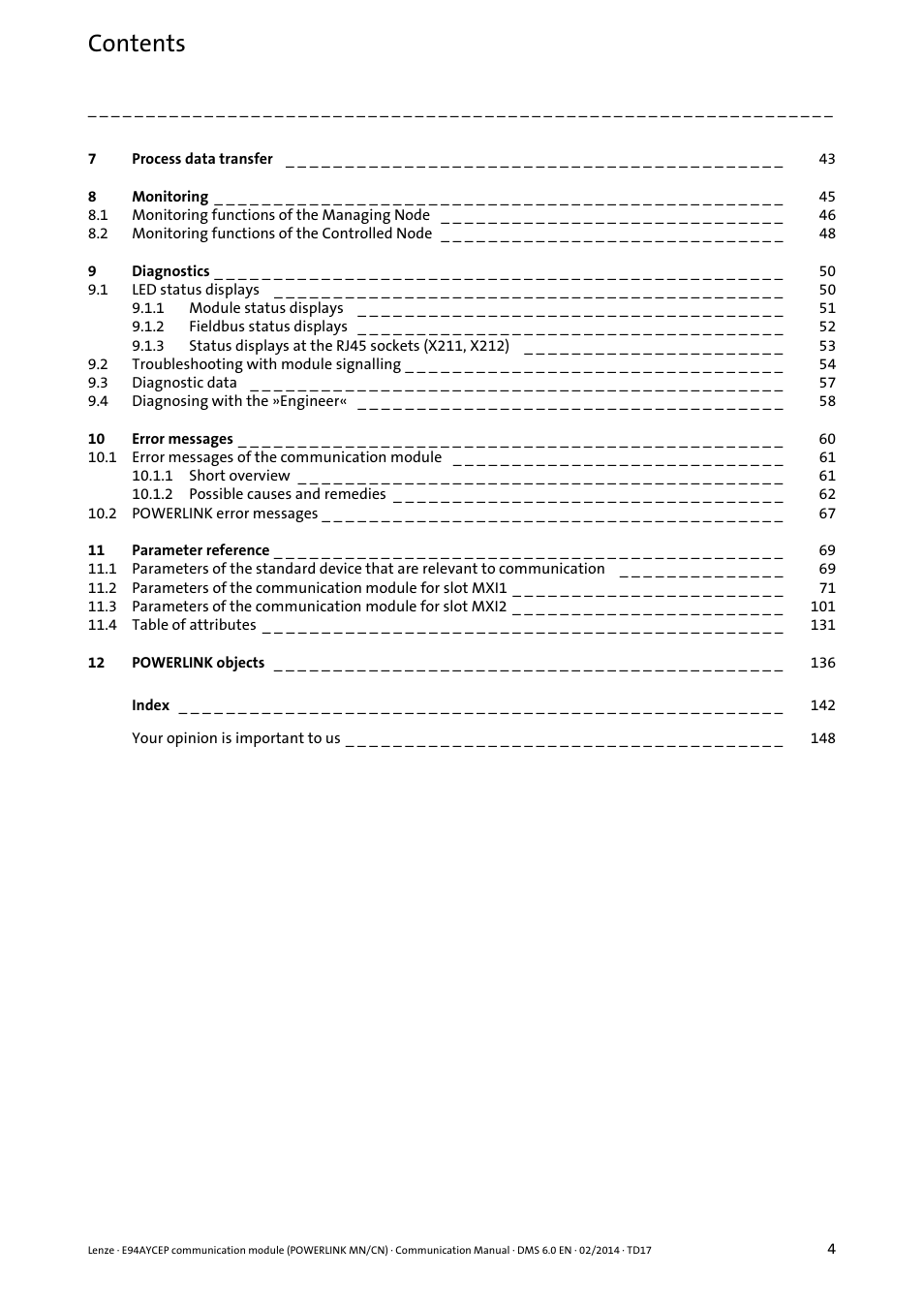 Lenze E94AYCEP User Manual | Page 3 / 148