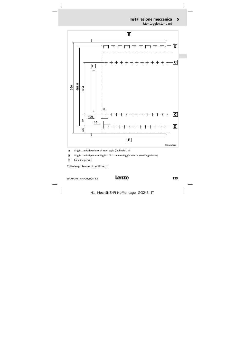 Lenze E94AZMS0314 User Manual | Page 123 / 132