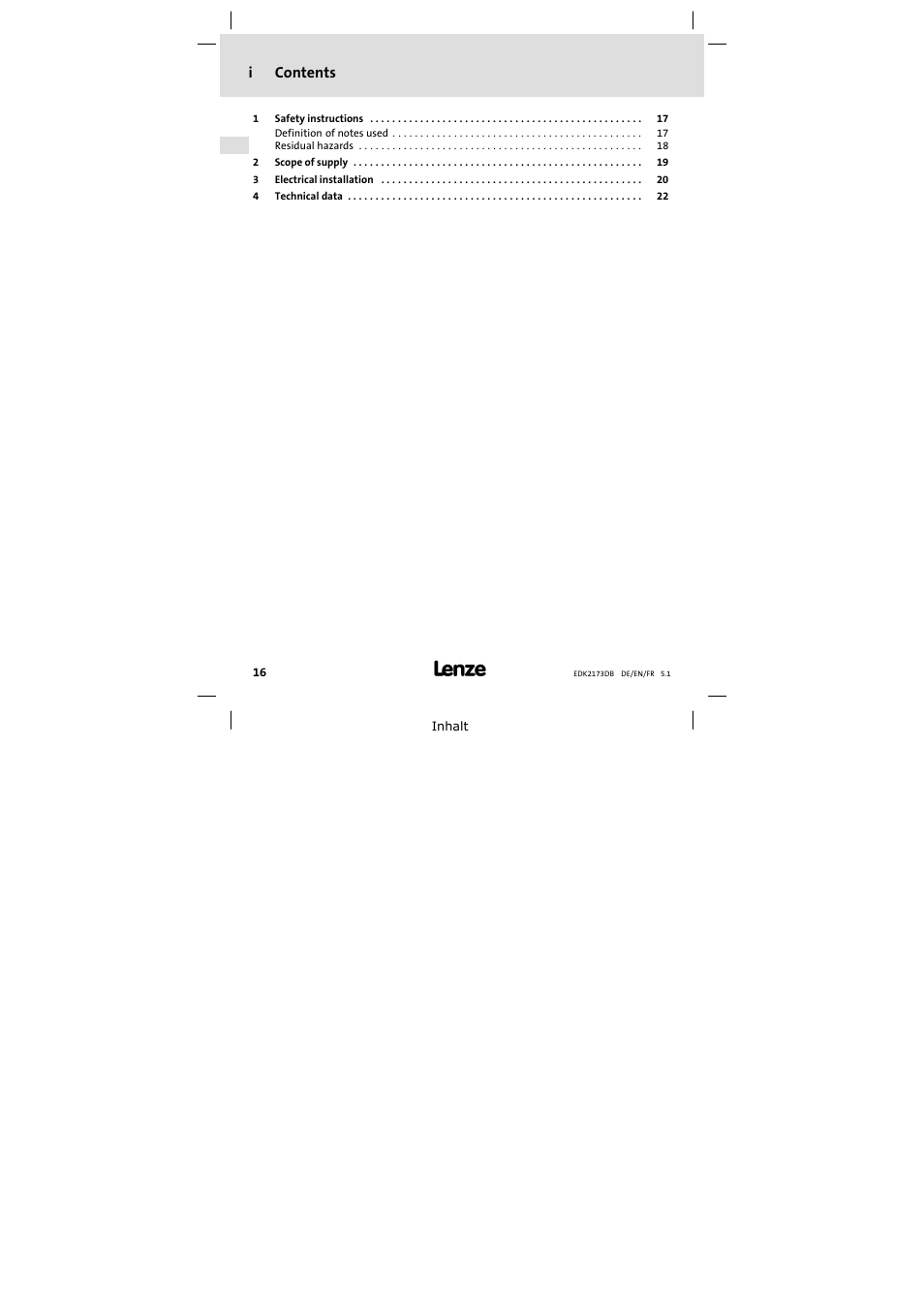 Lenze EMF2173IB V003 User Manual | Page 16 / 34