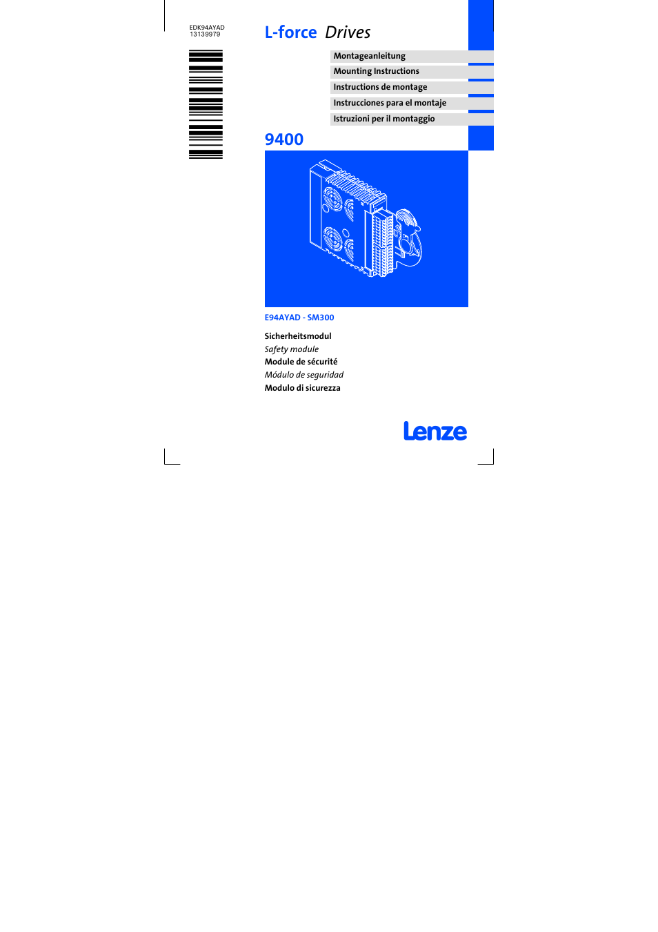 Lenze E94AYAD - SM300 User Manual | 84 pages