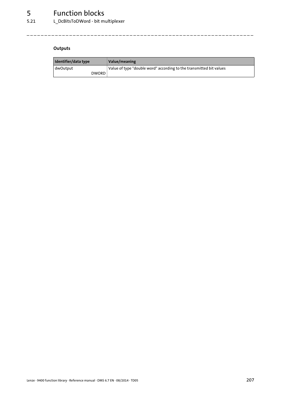 5function blocks | Lenze E94A User Manual | Page 207 / 682