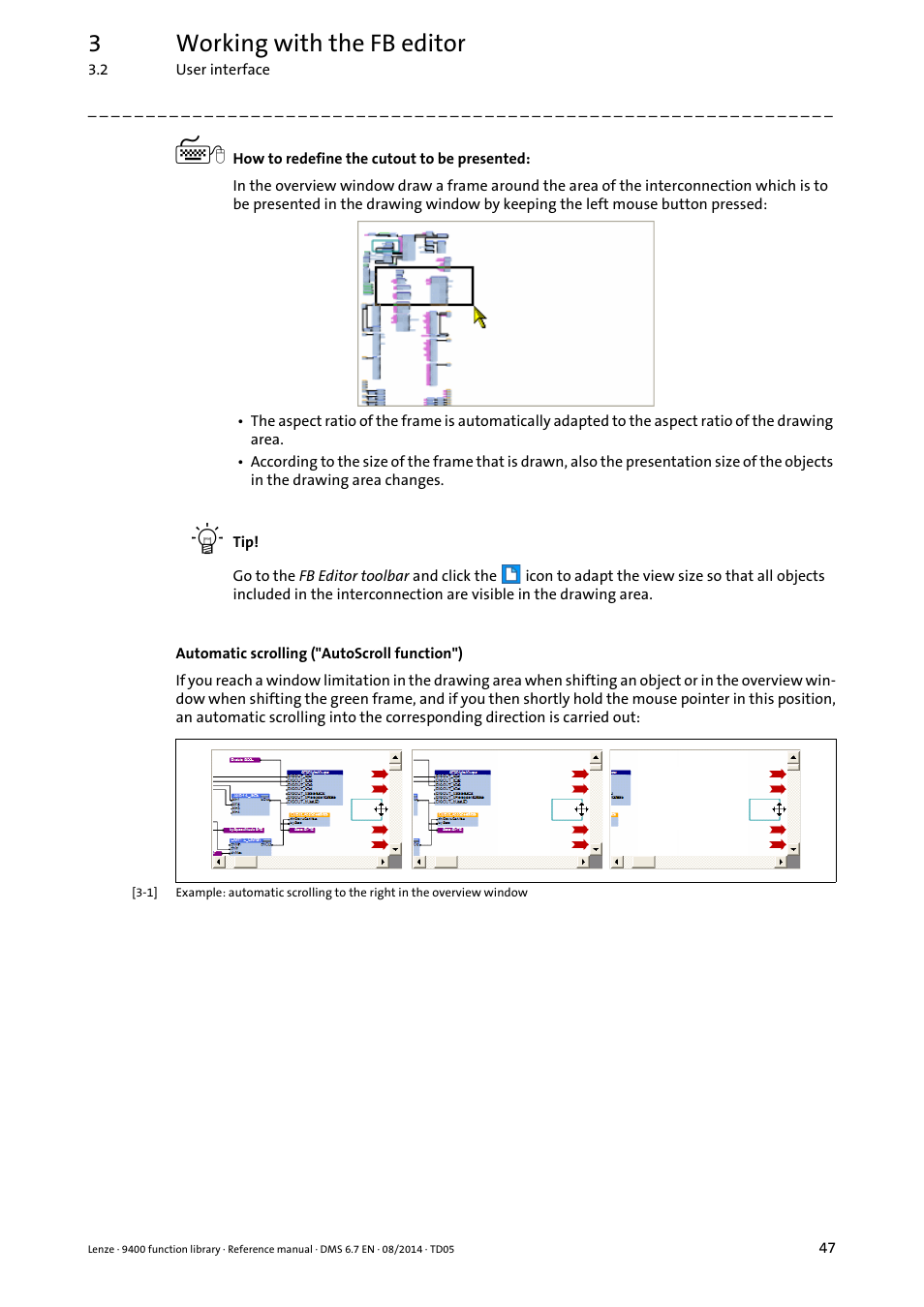 3working with the fb editor | Lenze E94A User Manual | Page 47 / 682