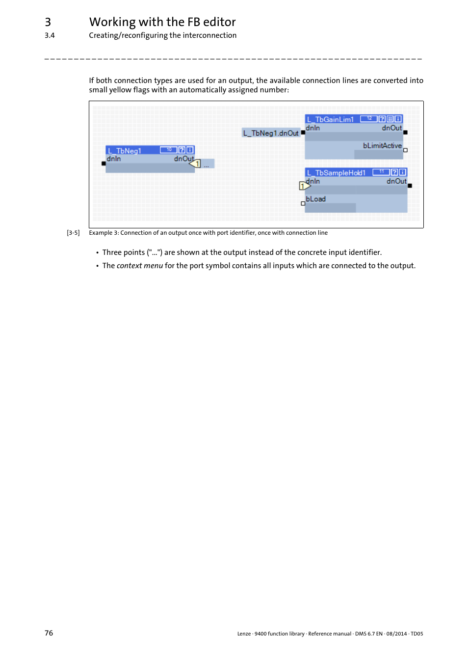 3working with the fb editor | Lenze E94A User Manual | Page 76 / 682