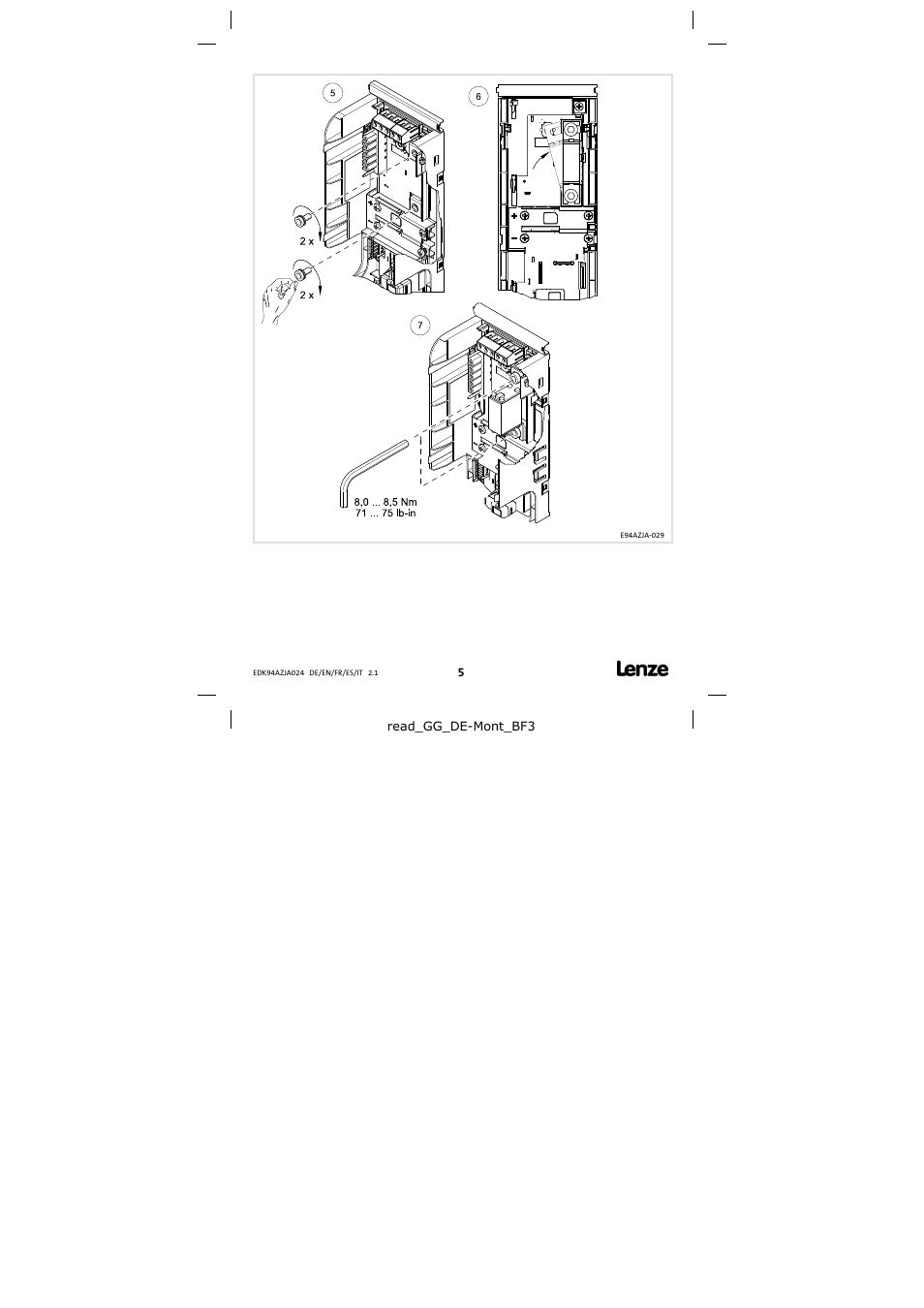 Lenze E94AZJA024 User Manual | Page 5 / 8