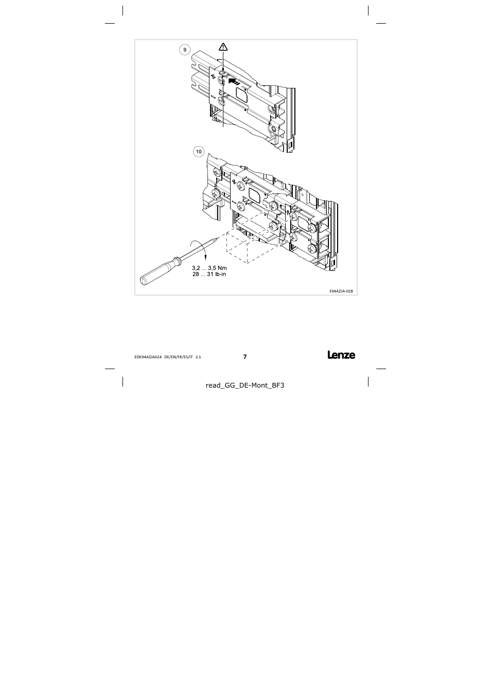 Lenze E94AZJA024 User Manual | Page 7 / 8
