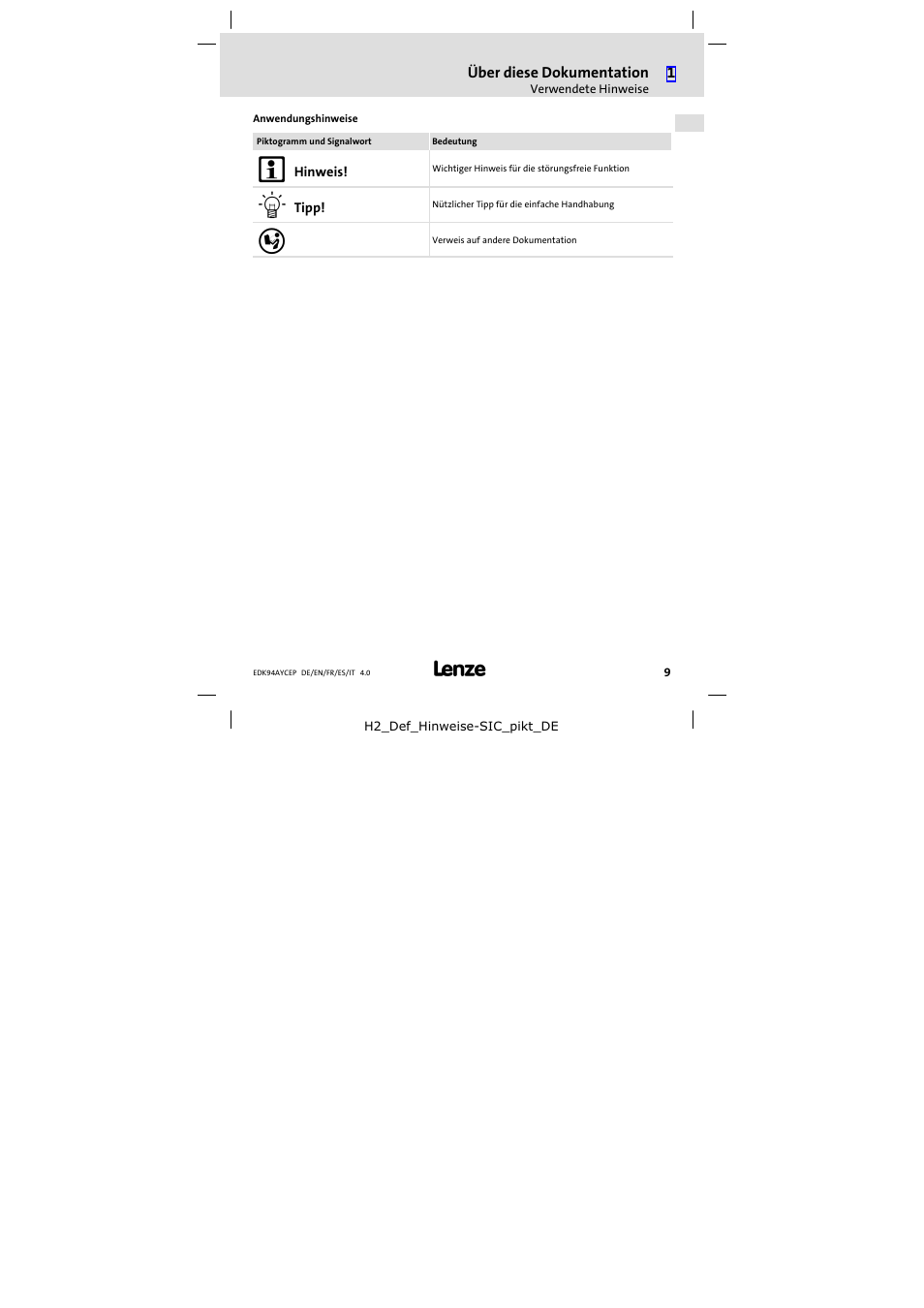 Lenze E94AYCEP User Manual | Page 9 / 110