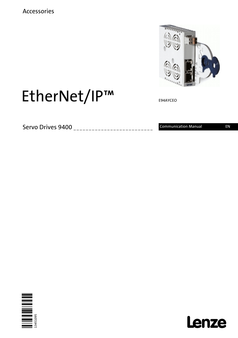 Lenze E94AYCEO User Manual | 149 pages