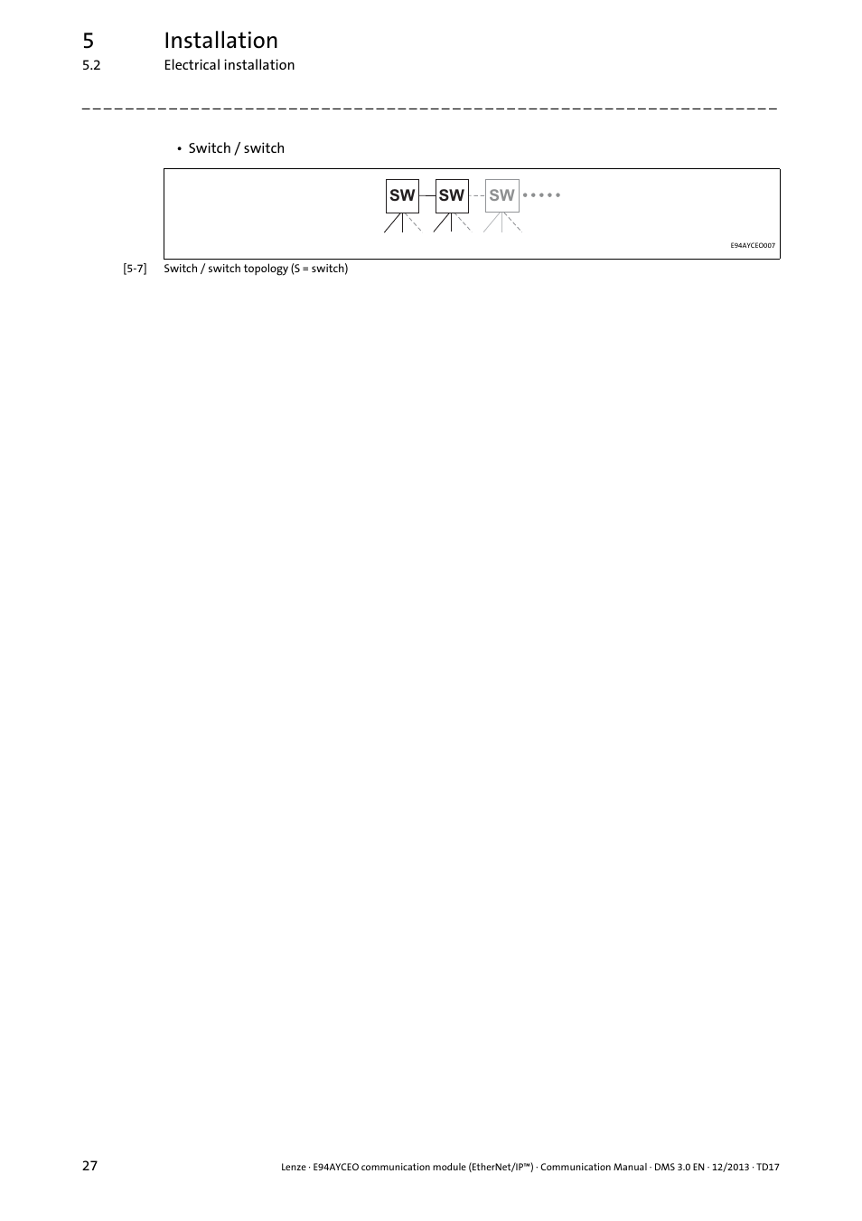 5installation | Lenze E94AYCEO User Manual | Page 27 / 149