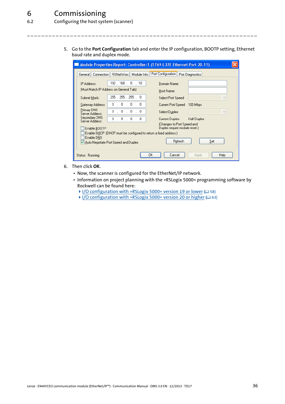 6commissioning | Lenze E94AYCEO User Manual | Page 36 / 149