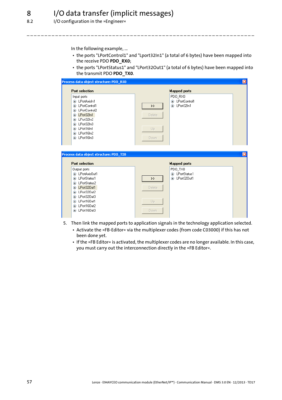 8i/o data transfer (implicit messages) | Lenze E94AYCEO User Manual | Page 57 / 149
