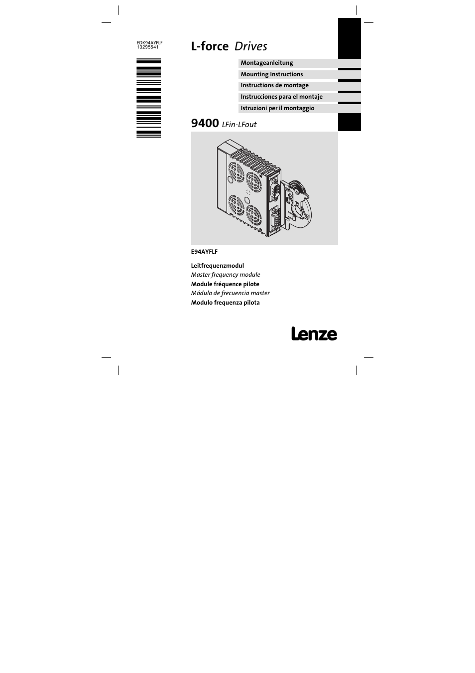 Lenze E94AYFLF User Manual | 44 pages