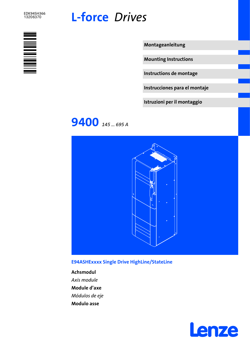 Lenze E94ASHExxxx User Manual | 304 pages