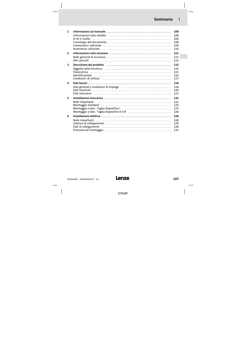 Lenze E94AZRS0294 User Manual | Page 107 / 132