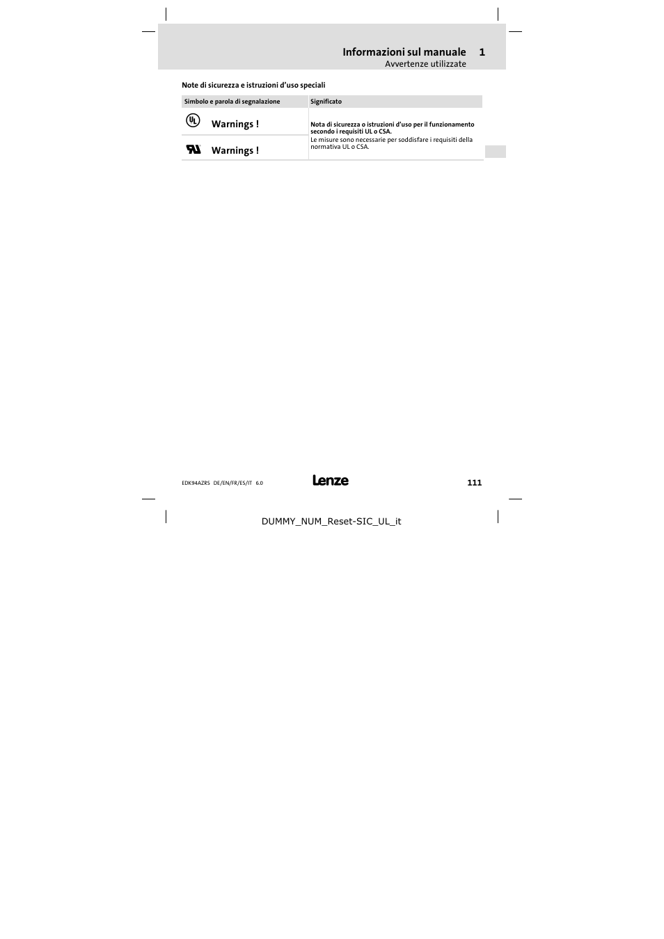 Lenze E94AZRS0294 User Manual | Page 111 / 132