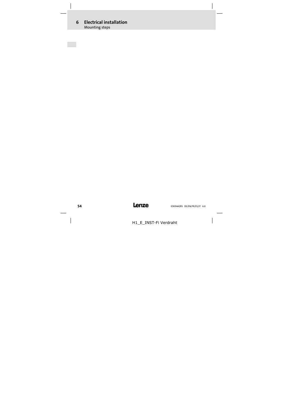 Lenze E94AZRS0294 User Manual | Page 54 / 132