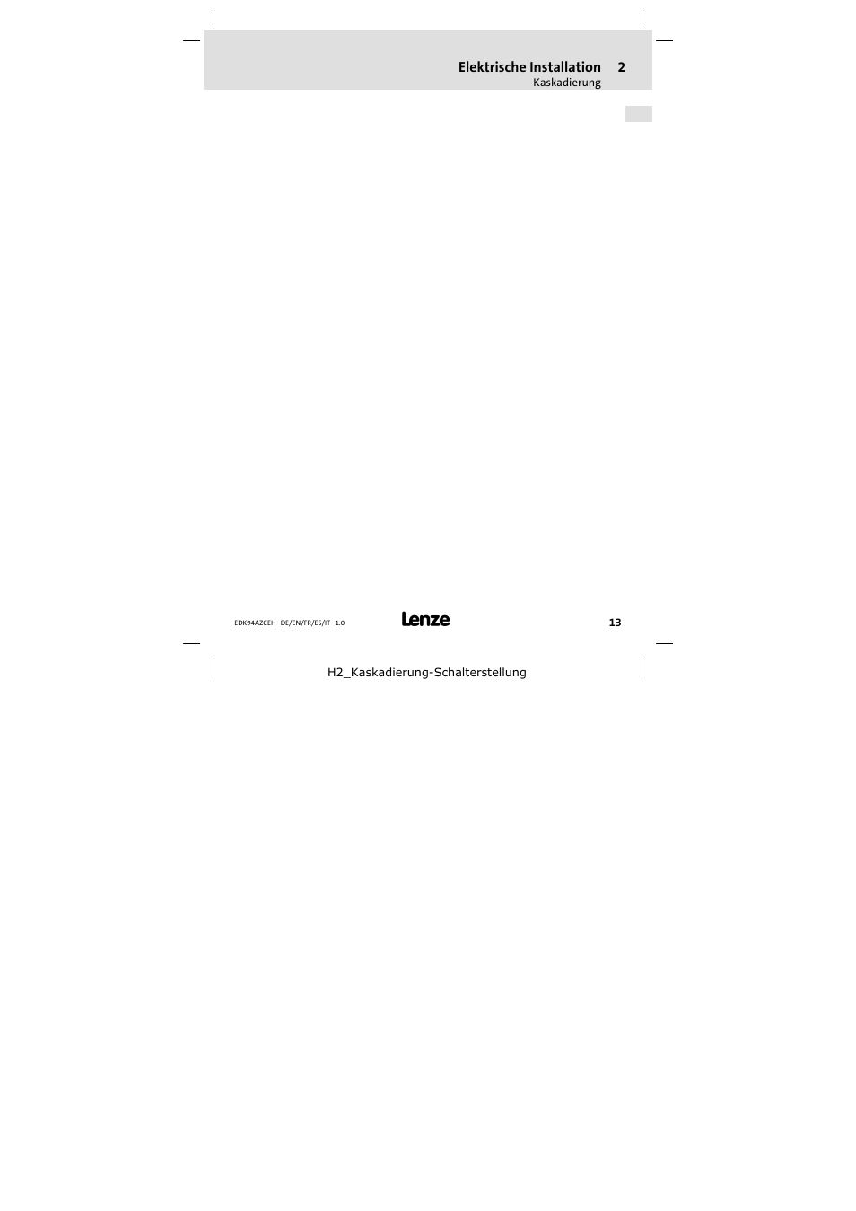 Lenze E94AZCEH User Manual | Page 13 / 54