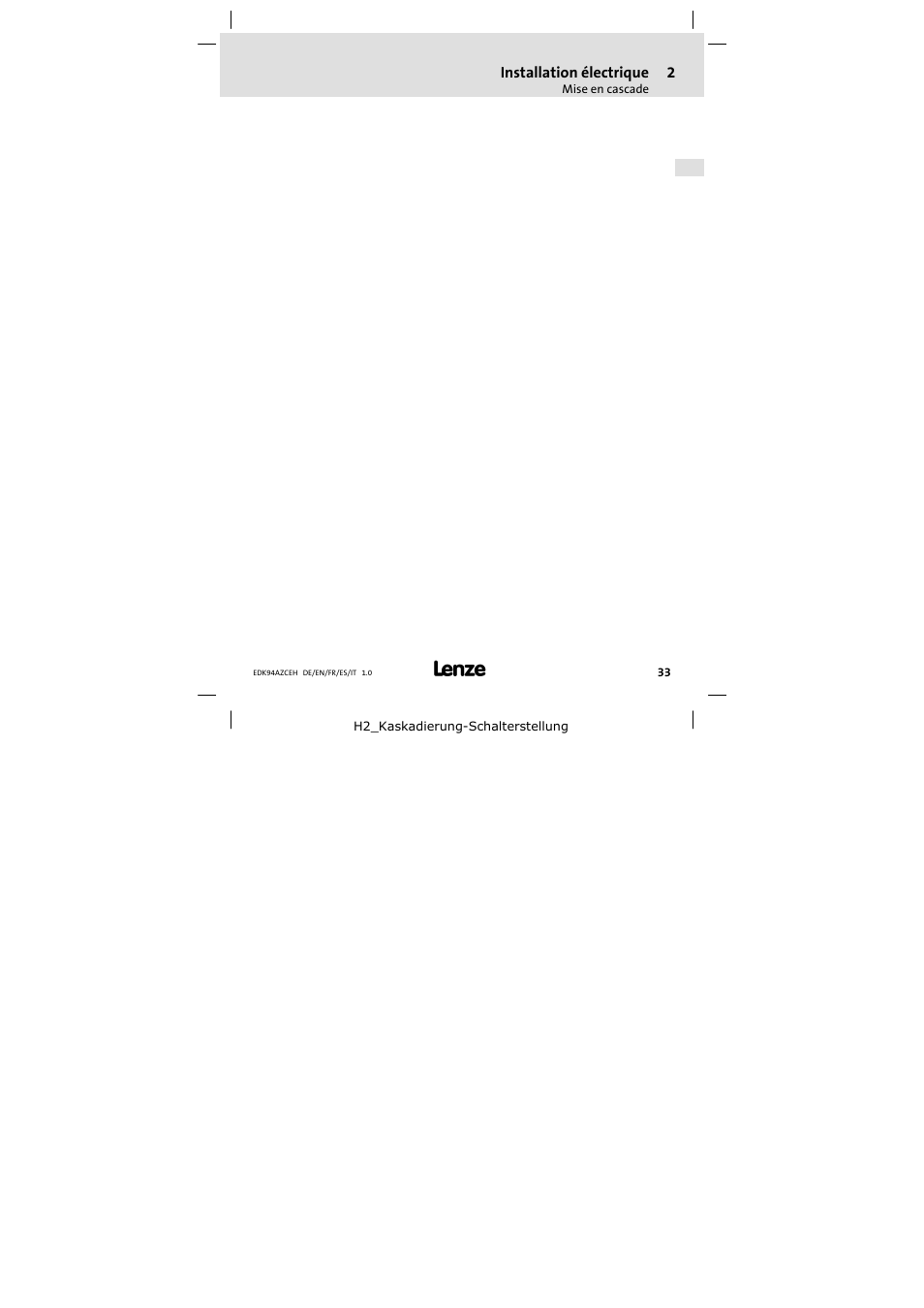 Lenze E94AZCEH User Manual | Page 33 / 54