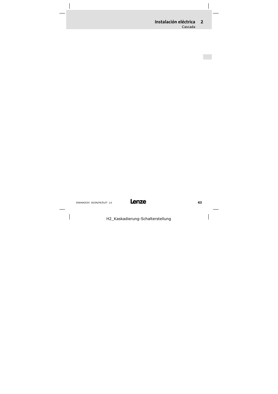 Lenze E94AZCEH User Manual | Page 43 / 54