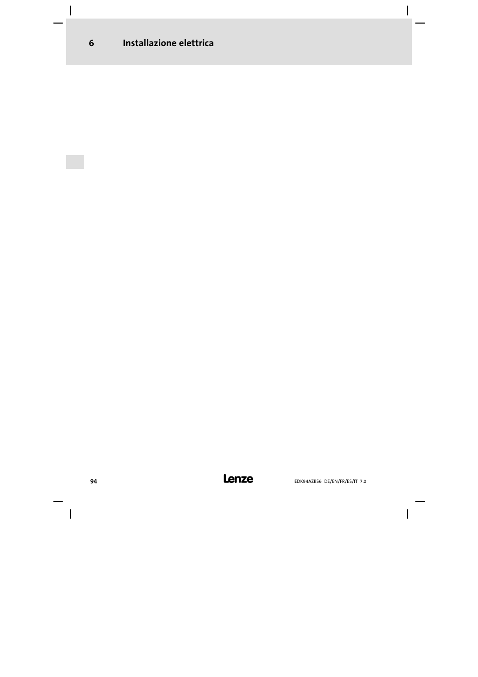 Lenze E94AZRS0954 User Manual | Page 94 / 116