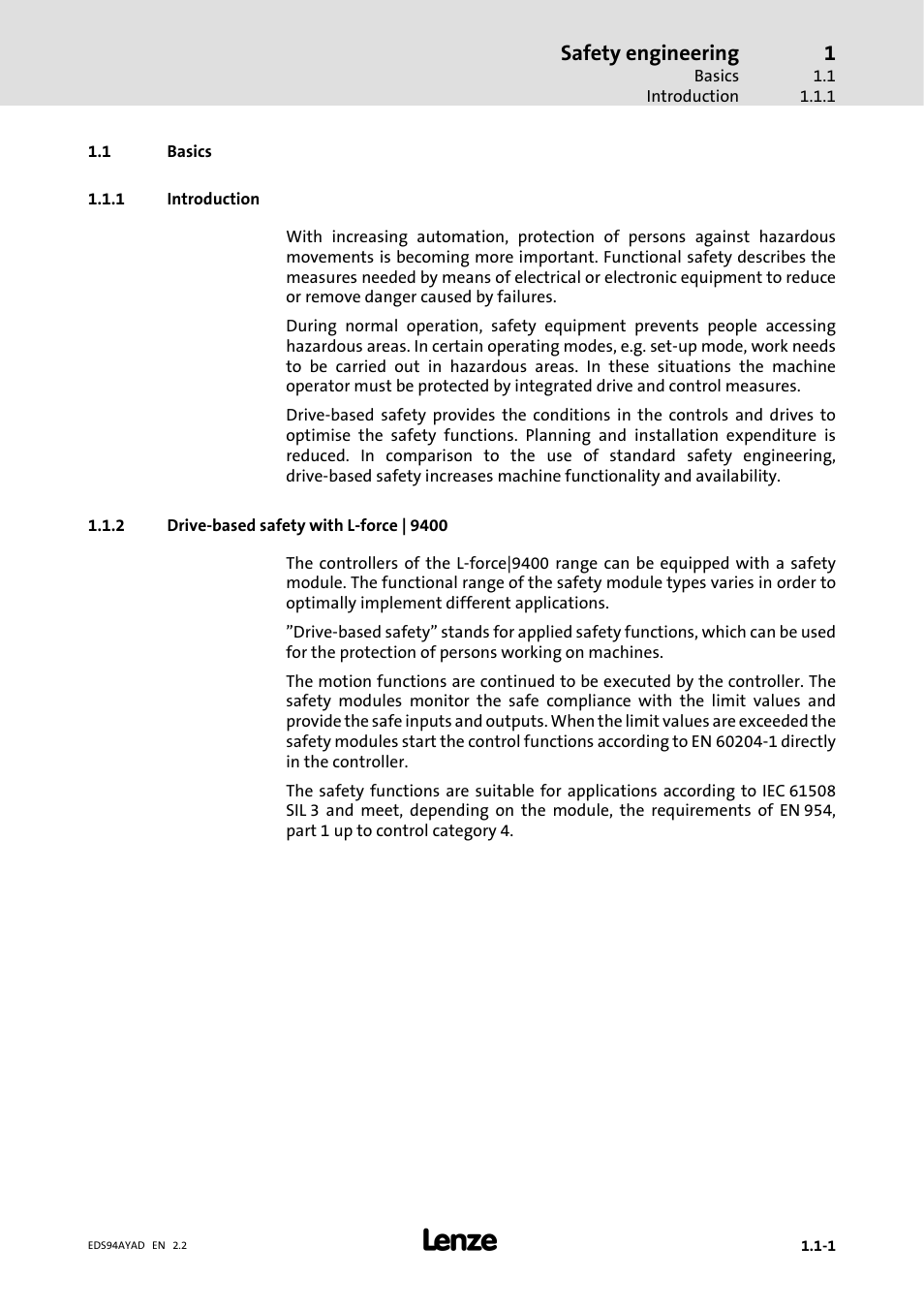 Lenze E94AYAD - SM300 User Manual | Page 5 / 40