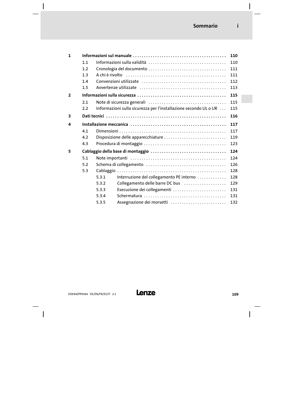 Lenze E94AZPP User Manual | Page 109 / 134