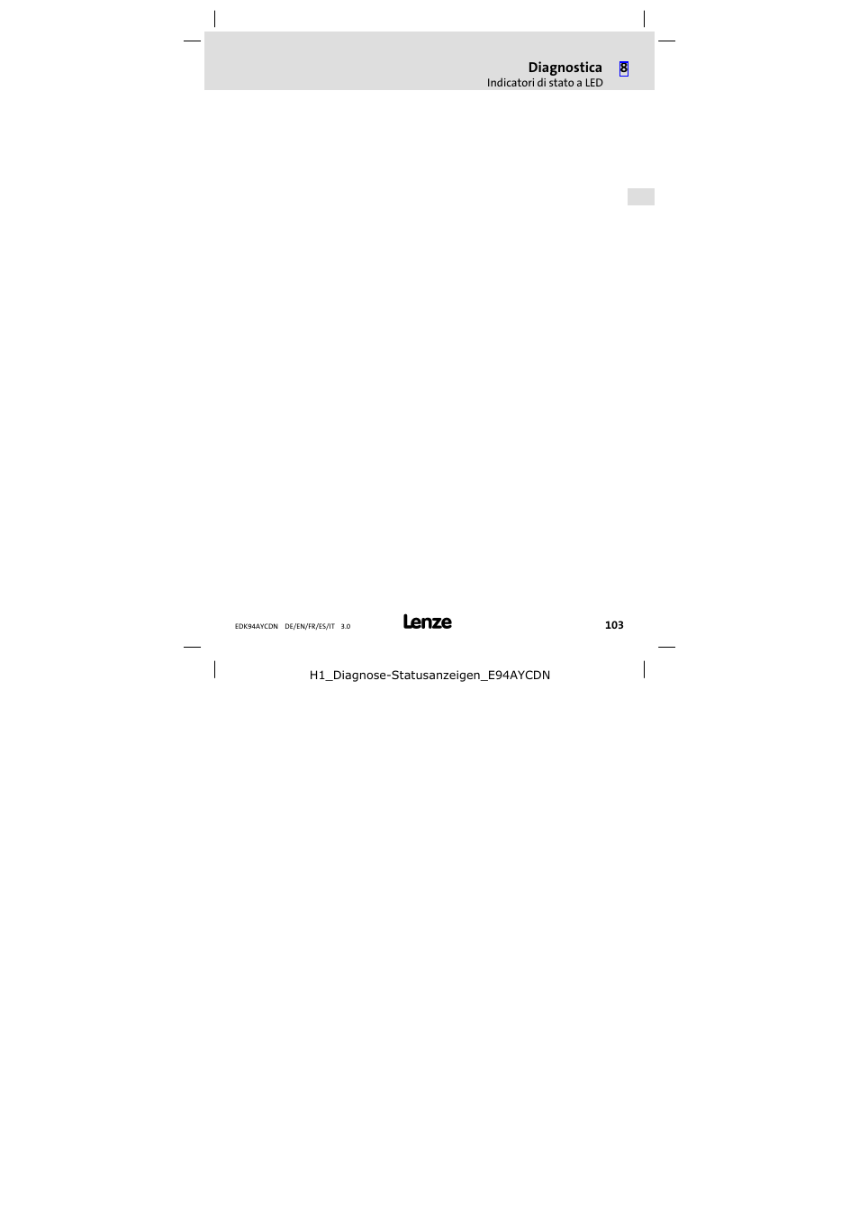 Lenze E94AYCDN User Manual | Page 103 / 104
