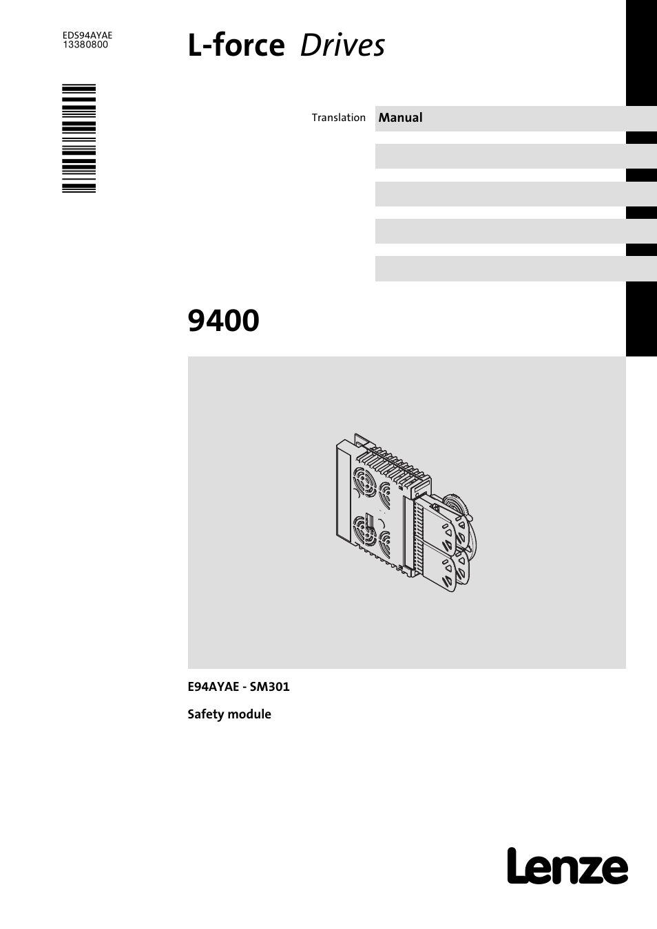 Lenze E94AYAE SM301 User Manual | 140 pages