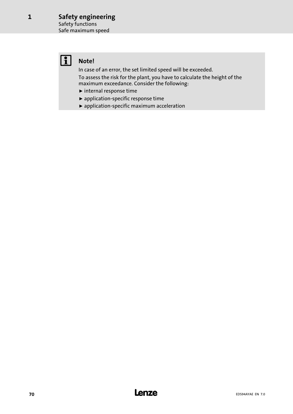 Lenze E94AYAE SM301 User Manual | Page 70 / 140