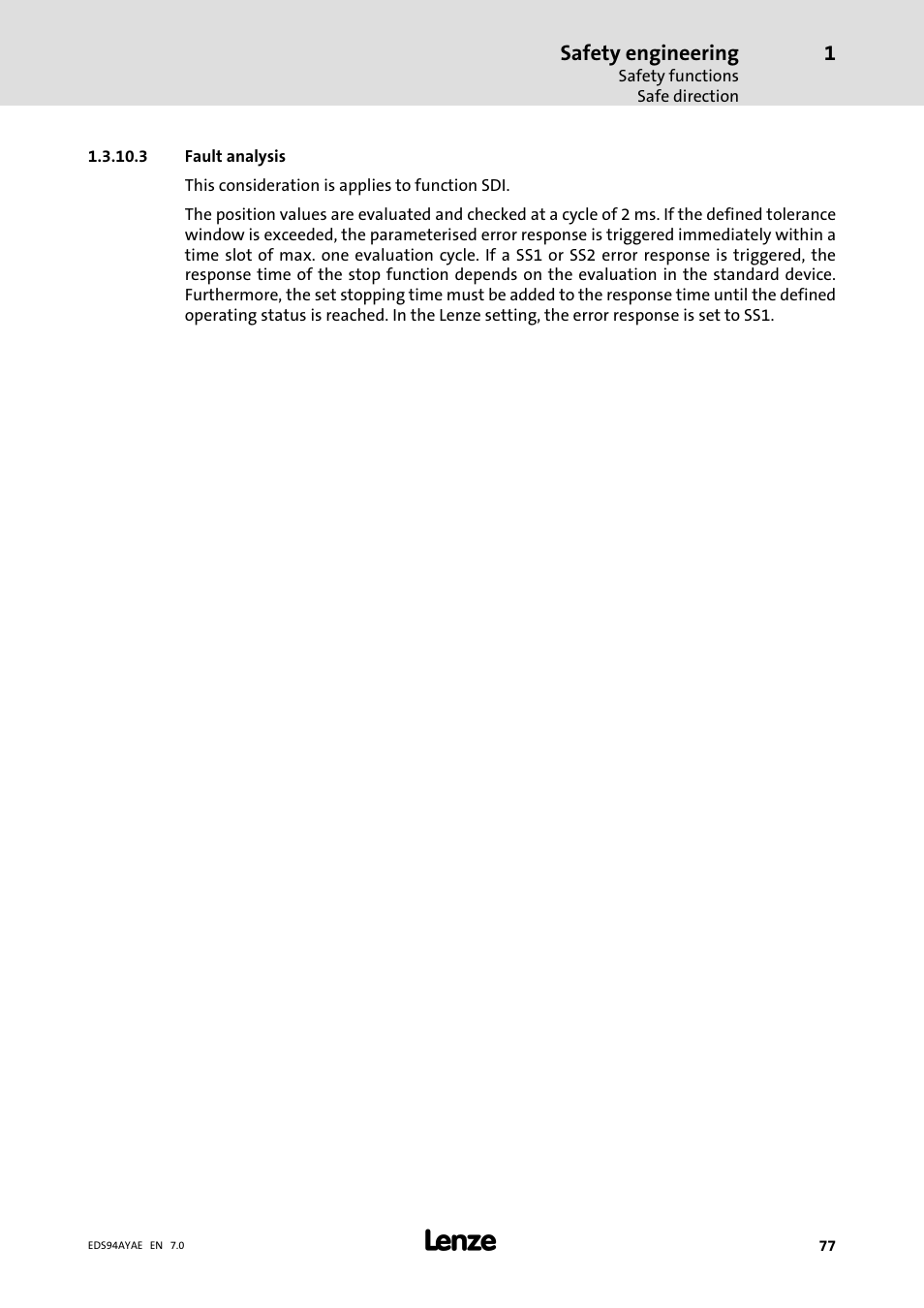 Lenze E94AYAE SM301 User Manual | Page 77 / 140