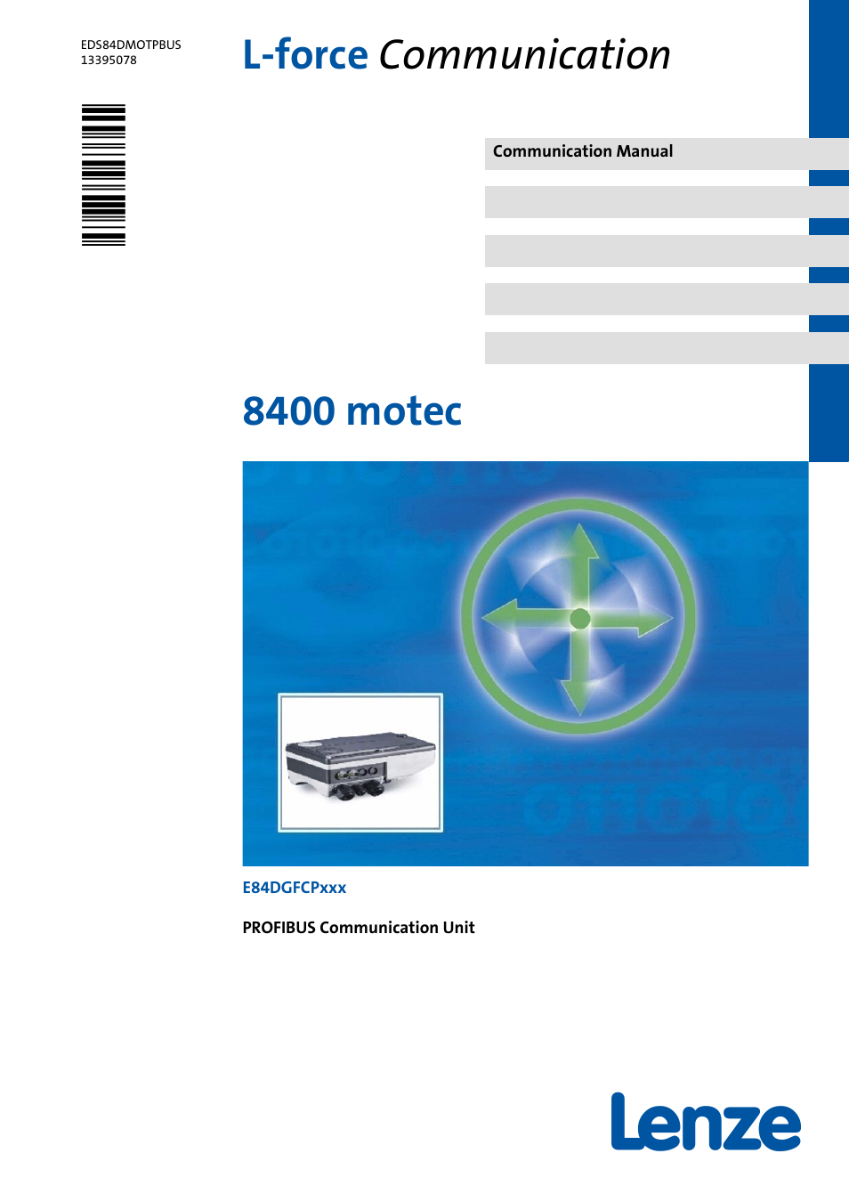 Lenze E84DGFCP User Manual | 100 pages